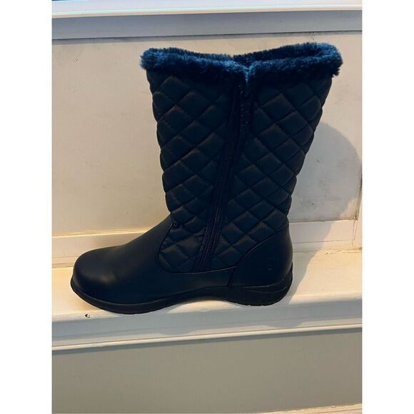 The Totes Isotoner Jackie Quilted Snow Boot Women’s 7M Black - Picture 5 of 14